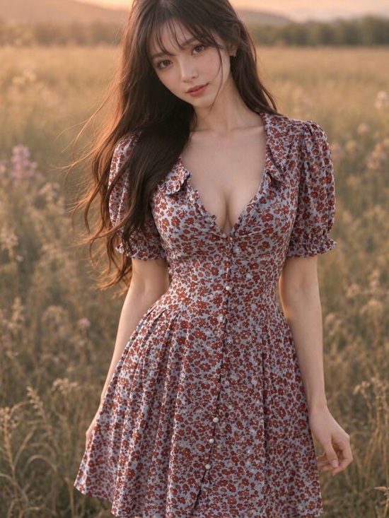 Madewell Dresses & Skirts - Madewell Rust Floral Button-Front Mini Dress